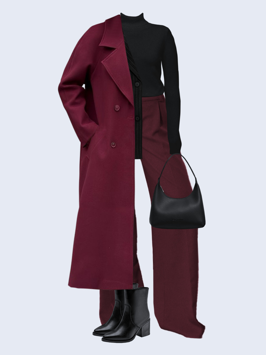 Образ с Вайлдберриз с артикулами (пальто, жакет, водолазка, брюки, сумка, полусапожки ❄️)