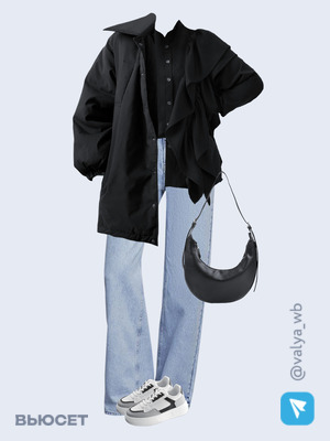 Стильный аутфит номер 1335 с валдберриз с Джинсы (артикул 201443512)