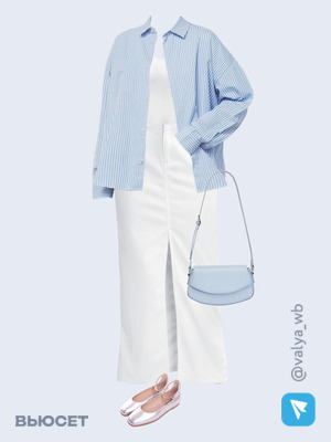 Стильный аутфит номер 1397 с валдберриз с Рубашка (артикул 210305791)