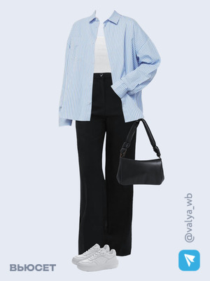 Стильный аутфит номер 1408 с валдберриз с Рубашка (артикул 210305791)