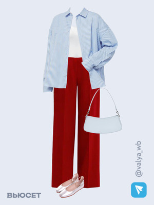 Стильный аутфит номер 1436 с валдберриз с Рубашка (артикул 210305791)