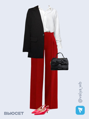 Стильный аутфит номер 1438 с валдберриз с Рубашка (артикул 81661612)