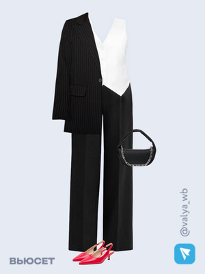 Стильный аутфит номер 1449 с валдберриз с Жилет (артикул 189513441)