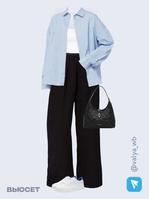 Стильный аутфит номер 1466 с валдберриз с Рубашка (артикул 210305791)