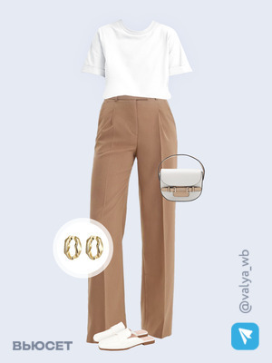 Стильный аутфит номер 1518 с валдберриз с Футболка (артикул 12104188)