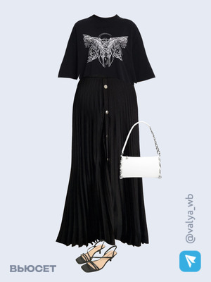 Стильный аутфит номер 1528 с валдберриз с Босоножки (артикул 216749619)