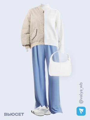 Стильный аутфит номер 1573 с валдберриз с Кроссовки (артикул 200148692)