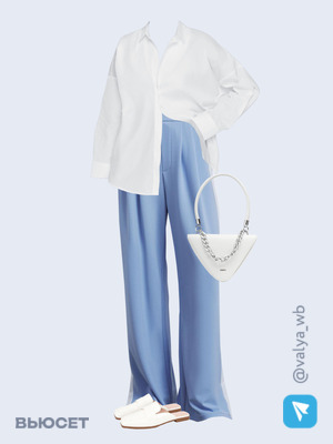 Стильный аутфит номер 1574 с валдберриз с Мюли (артикул 207573716)