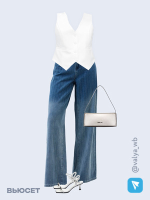 Стильный аутфит номер 1646 с валдберриз с Жилет (артикул 189513441)