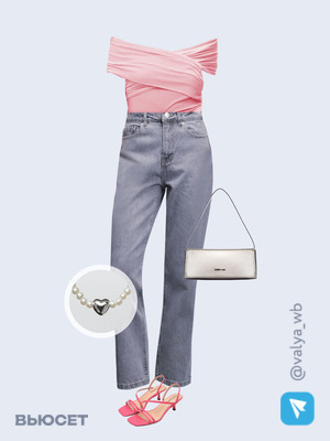 Стильный аутфит номер 1665 с валдберриз с Джинсы (артикул 212381380)