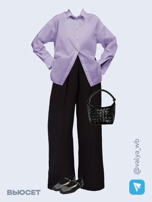 Стильный аутфит номер 1685 с валдберриз с Балетки (артикул 187215262)