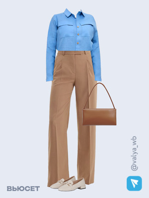 Стильный аутфит номер 1612 с валдберриз с Рубашка (артикул 216933723)