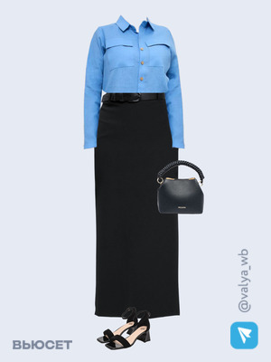 Стильный аутфит номер 1611 с валдберриз с Рубашка (артикул 216933723)