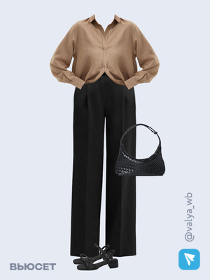 Стильный аутфит номер 1615 с валдберриз с Рубашка (артикул 153962956)