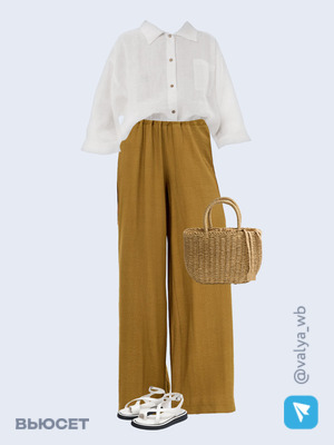 Стильный аутфит номер 1689 с валдберриз с Рубашка (артикул 100123953)