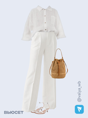 Стильный аутфит номер 1688 с валдберриз с Рубашка (артикул 100123953)