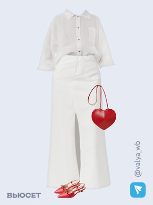 Стильный аутфит номер 1687 с валдберриз с Рубашка (артикул 100123953)