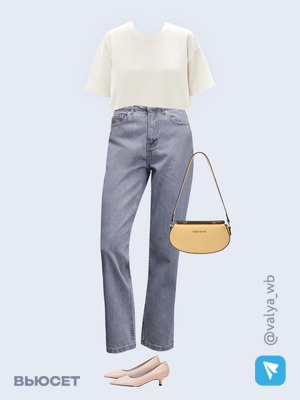 Стильный аутфит номер 1594 с валдберриз с Джинсы (артикул 212381380)