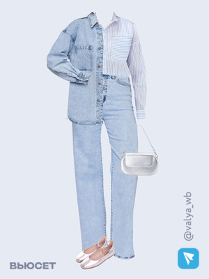 Стильный аутфит номер 1470 с валдберриз с Рубашка (артикул 222014341)