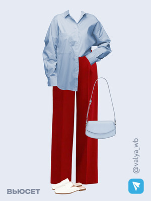 Стильный аутфит номер 1435 с валдберриз с Мюли (артикул 207573716)