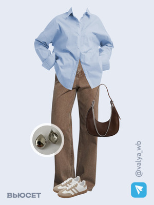 Стильный аутфит номер 1860 с валдберриз с Рубашка (артикул 63552142)