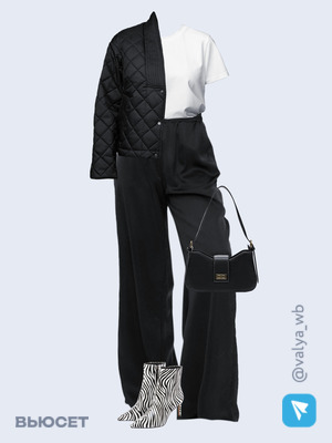 Стильный аутфит номер 1365 с валдберриз с Ботильоны (артикул 202798611)