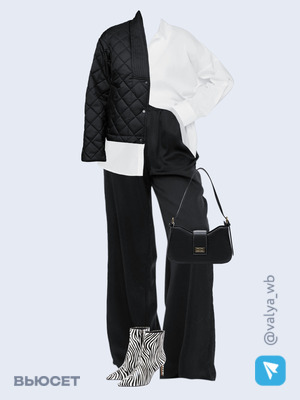 Стильный аутфит номер 1367 с валдберриз с Ботильоны (артикул 202798611)