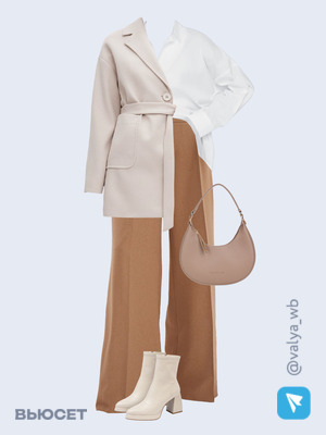 Стильный аутфит номер 1376 с валдберриз с Пальто (артикул 204839693)