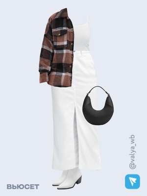 Стильный аутфит номер 1406 с валдберриз с Рубашка (артикул 175491680)