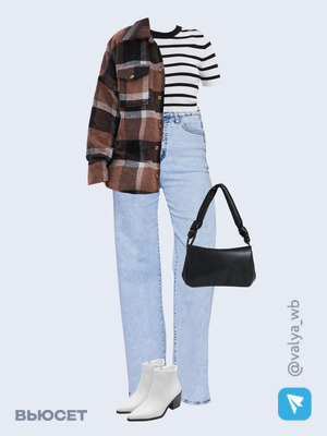 Стильный аутфит номер 1419 с валдберриз с Рубашка (артикул 175491680)