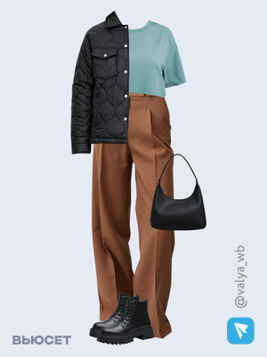 Стильный аутфит номер 2113 с валдберриз с Ботинки (артикул 239146438)