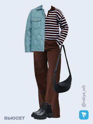 Стильный аутфит номер 2106 с валдберриз с Ботинки (артикул 239146438)