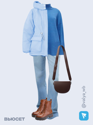 Стильный аутфит номер 2146 с валдберриз с Джинсы (артикул 223793859)