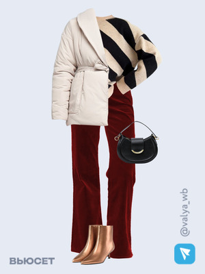 Стильный аутфит номер 2178 с валдберриз с Свитер (артикул 187243133)