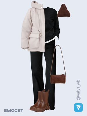 Стильный аутфит номер 2191 с валдберриз с Шапка (артикул 43157143)