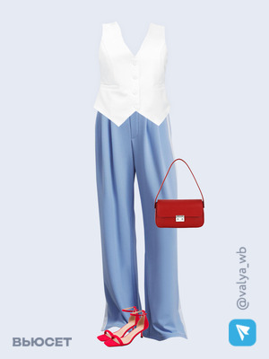 Стильный аутфит номер 1576 с валдберриз с Жилет (артикул 189513441)