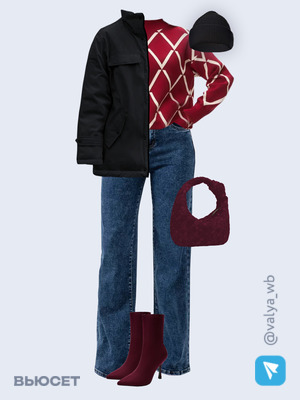 Стильный аутфит номер 2292 с валдберриз с Куртка (артикул 256799314)