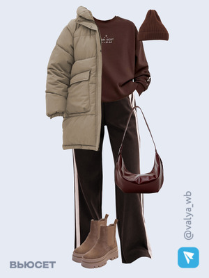 Стильный аутфит номер 2284 с валдберриз с Шапка (артикул 43157143)