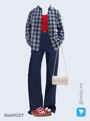 Стильный аутфит номер 2395 с валдберриз с Рубашка (артикул 287250841)