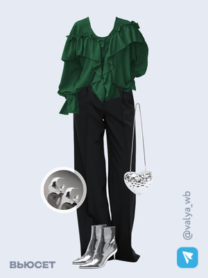 Стильный аутфит номер 2429 с валдберриз с Блуза (артикул 297534984)