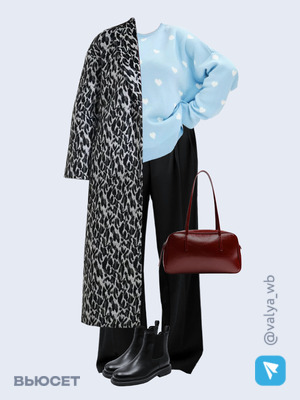 Стильный аутфит номер 2458 с валдберриз с Свитер (артикул 188977586)