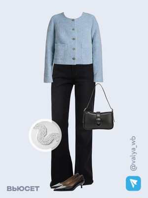 Стильный аутфит номер 2478 с валдберриз с Жакет (артикул 158422759)