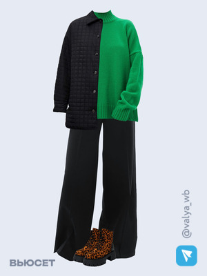 Стильный аутфит номер 1352 с валдберриз с Свитер (артикул 149142353)