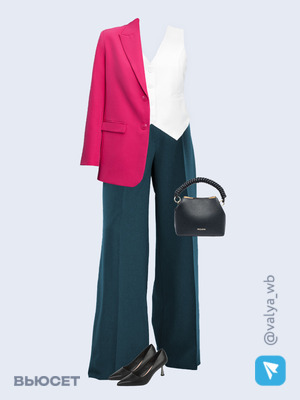 Стильный аутфит номер 1620 с валдберриз с Брюки (артикул 117267009)