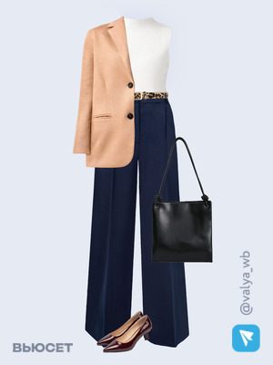 Стильный аутфит номер 2047 с валдберриз с Жакет (артикул 233615402)