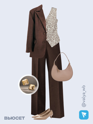 Стильный аутфит номер 2502 с валдберриз с Жакет (артикул 276913015)