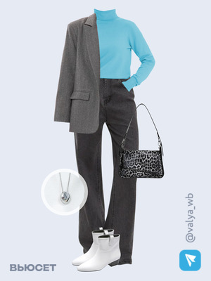 Стильный аутфит номер 2540 с валдберриз с Жакет (артикул 213770863)