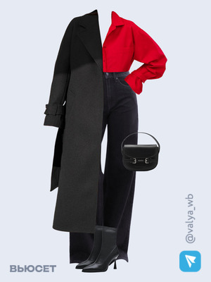 Стильный аутфит номер 1343 с валдберриз с Ботильоны (артикул 165113994)