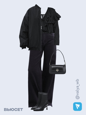 Стильный аутфит номер 1344 с валдберриз с Ботильоны (артикул 165113994)