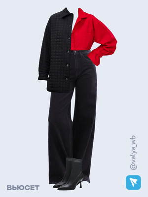 Стильный аутфит номер 1348 с валдберриз с Ботильоны (артикул 165113994)